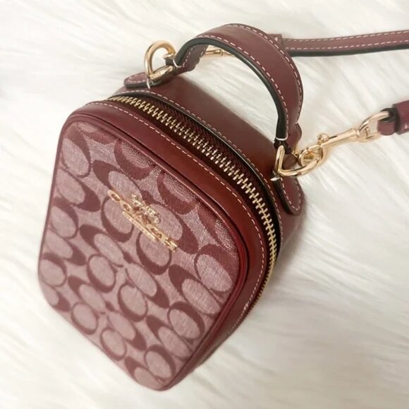 72 | 🍁Coach Eva Phone Crossbody Bag (Wine Multi) - Picture 3 of 6